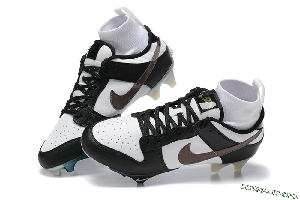 Nike Mercurial Vapor Ede Dunk Panda FG High-Tops Soccer Cleats - White/Black/Brown 5
