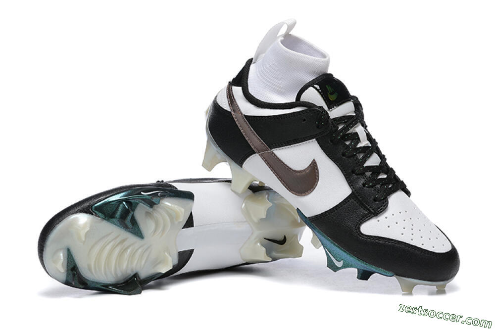 Nike Mercurial Vapor Ede Dunk Panda FG High-Tops Soccer Cleats - White/Black/Brown 4