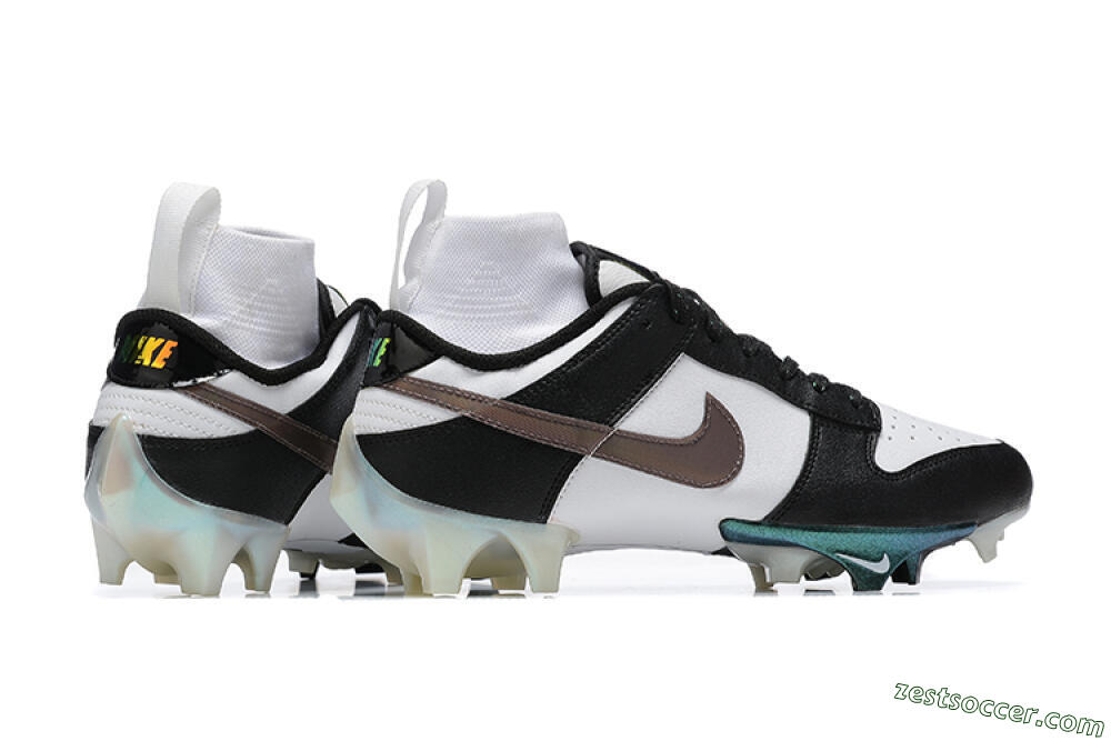 Nike Mercurial Vapor Ede Dunk Panda FG High-Tops Soccer Cleats - White/Black/Brown 8