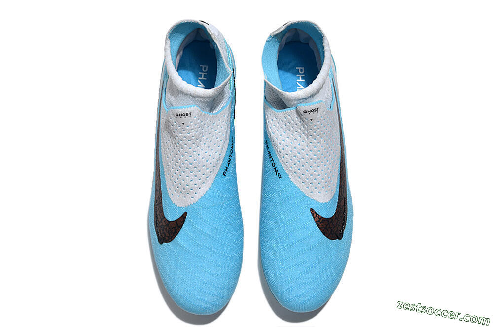 Nike Phantom GX Elite DF FG High-Tops Soccer Cleats - Blue/White/Black 4