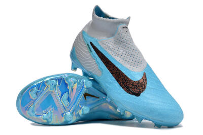 Nike Phantom GX Elite DF FG High-Tops Soccer Cleats - Blue/White/Black