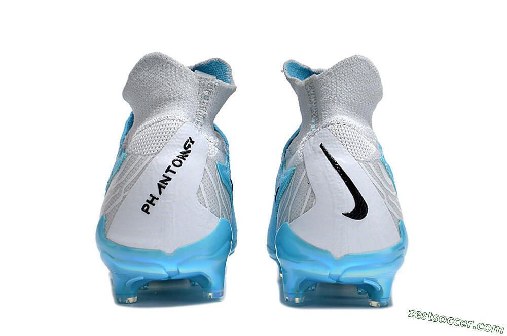 Nike Phantom GX Elite DF FG High-Tops Soccer Cleats - Blue/White/Black 5