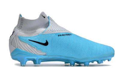 Nike Phantom GX Elite DF FG High-Tops Soccer Cleats - Blue/White/Black