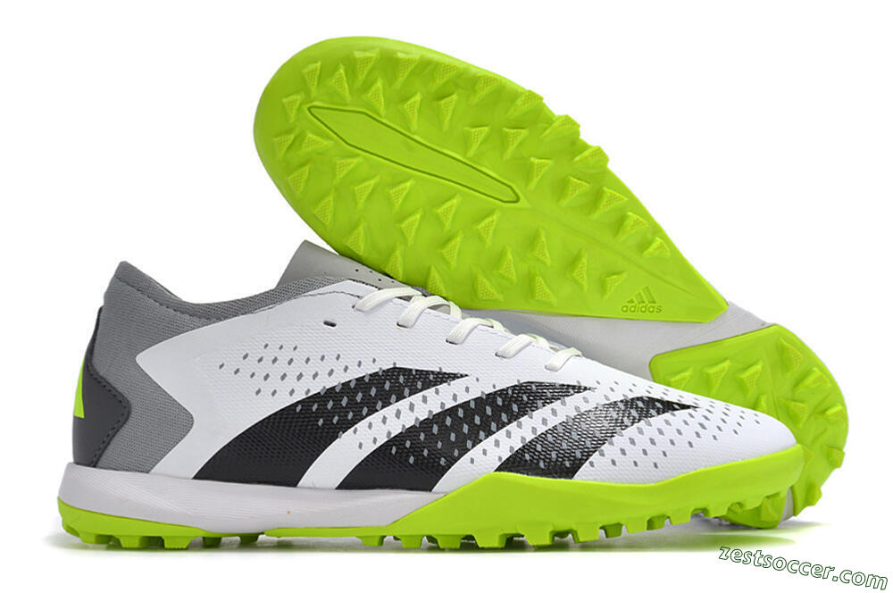 Adidas Predator Accuracy.3 TF Low-Tops Soccer Shoes - White/Black/Green/Grey 0