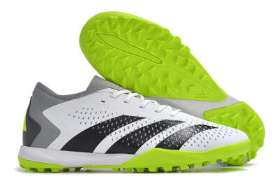 Adidas Predator Accuracy.3 TF Low-Tops Soccer Shoes - White/Black/Green/Grey
