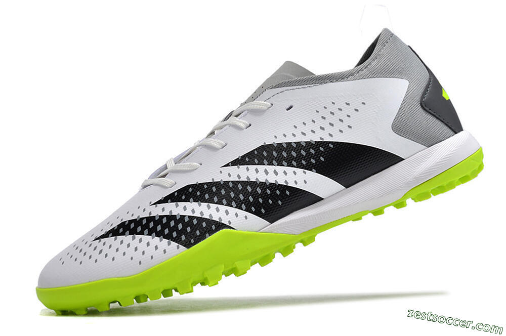 Adidas Predator Accuracy.3 TF Low-Tops Soccer Shoes - White/Black/Green/Grey 5