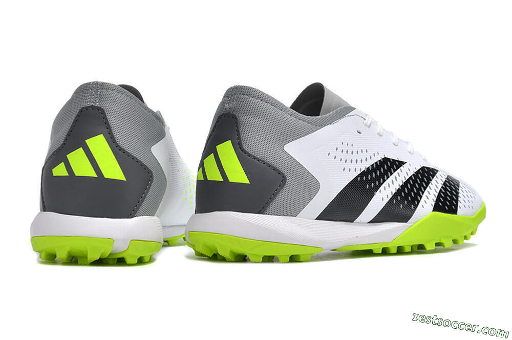 Adidas Predator Accuracy.3 TF Low-Tops Soccer Shoes - White/Black/Green/Grey 6
