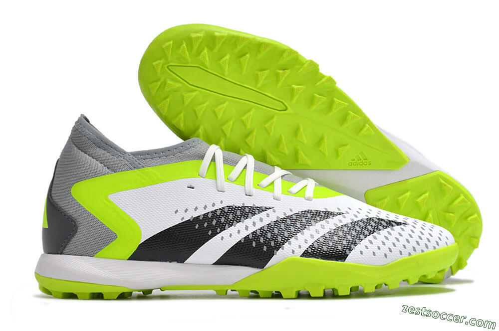 Adidas Predator Accuracy.3 TF High-Tops Soccer Shoes - White/Black/Green/Grey 0