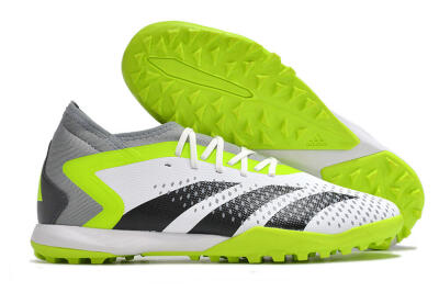 Adidas Predator Accuracy.3 TF High-Tops Soccer Shoes - White/Black/Green/Grey