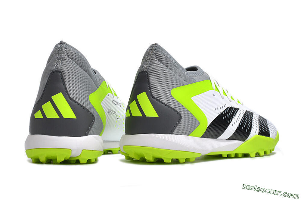 Adidas Predator Accuracy.3 TF High-Tops Soccer Shoes - White/Black/Green/Grey 6