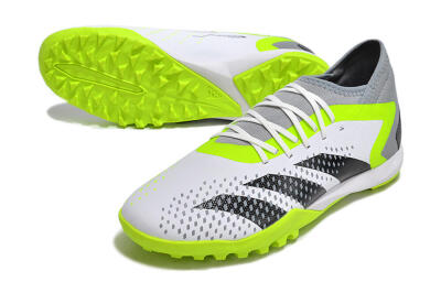 Adidas Predator Accuracy.3 TF High-Tops Soccer Shoes - White/Black/Green/Grey