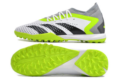 Adidas Predator Accuracy.3 TF High-Tops Soccer Shoes - White/Black/Green/Grey