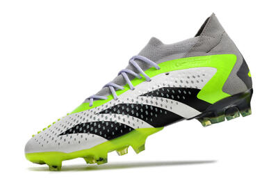 Adidas Predator Accuracy.1 FG High-Tops Soccer Cleats - White/Black/Green/Grey