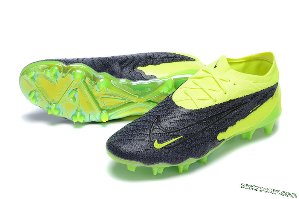 Nike Phantom GX Elite FG Low-Tops Soccer Cleats - Green/Black 3