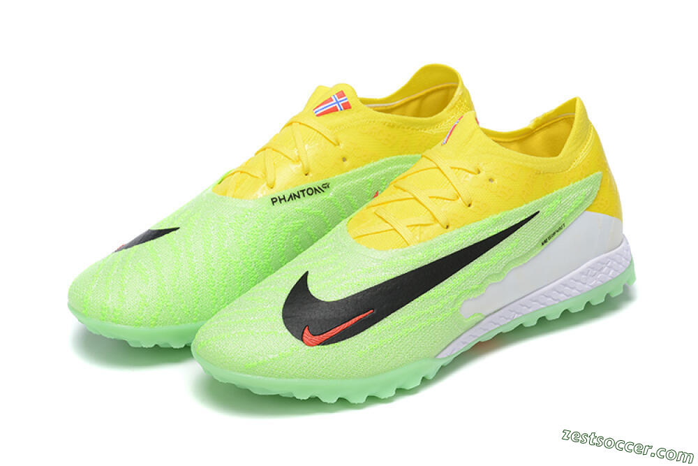 Nike Phantom GX Elite TF Low-Tops Soccer Shoes - Green/Black/White/Yellow 9