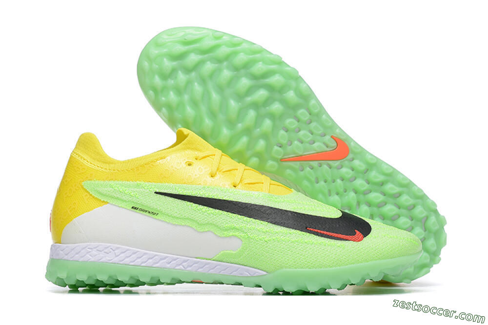 Nike Phantom GX Elite TF Low-Tops Soccer Shoes - Green/Black/White/Yellow 0