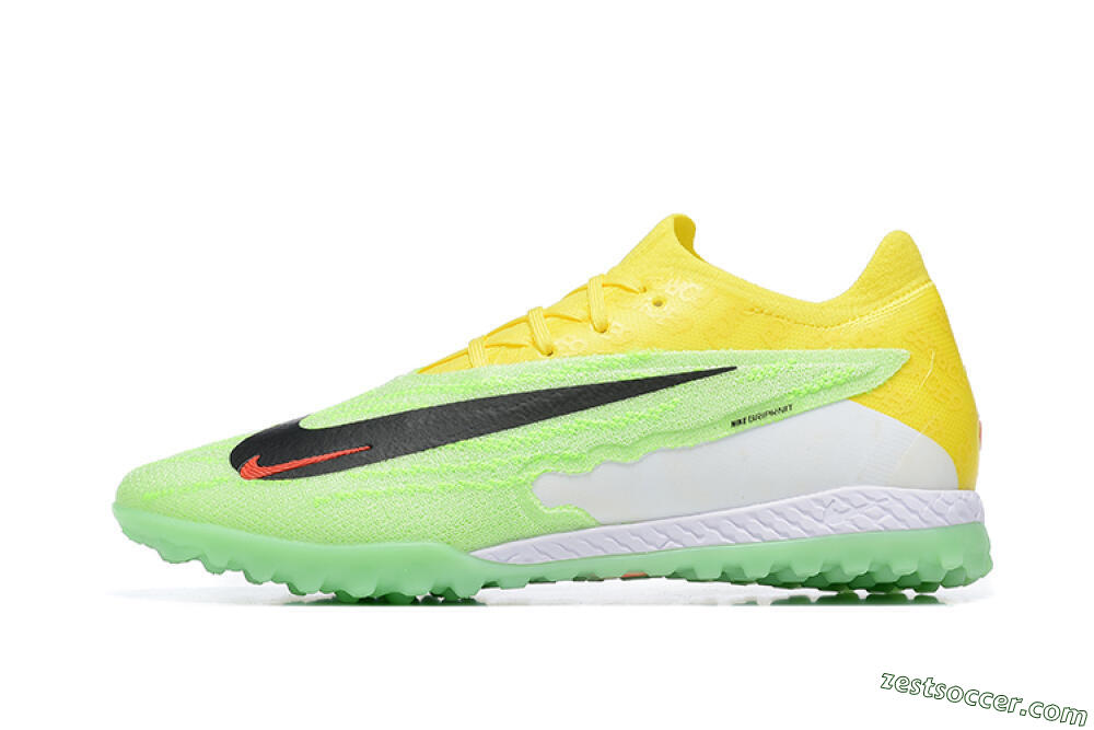 Nike Phantom GX Elite TF Low-Tops Soccer Shoes - Green/Black/White/Yellow 2