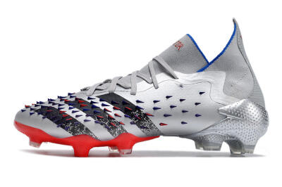 Adidas Predator Freak.1 FG High-Tops Soccer Cleats - Sliver/Black/Red
