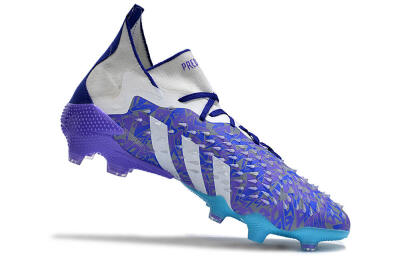 Adidas Predator Freak.1 FG High-Tops Soccer Cleats - Purple/White/Blue