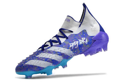 Adidas Predator Freak.1 FG High-Tops Soccer Cleats - Purple/White/Blue