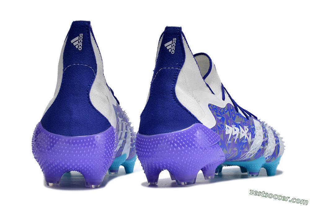 Adidas Predator Freak.1 FG High-Tops Soccer Cleats - Purple/White/Blue 6