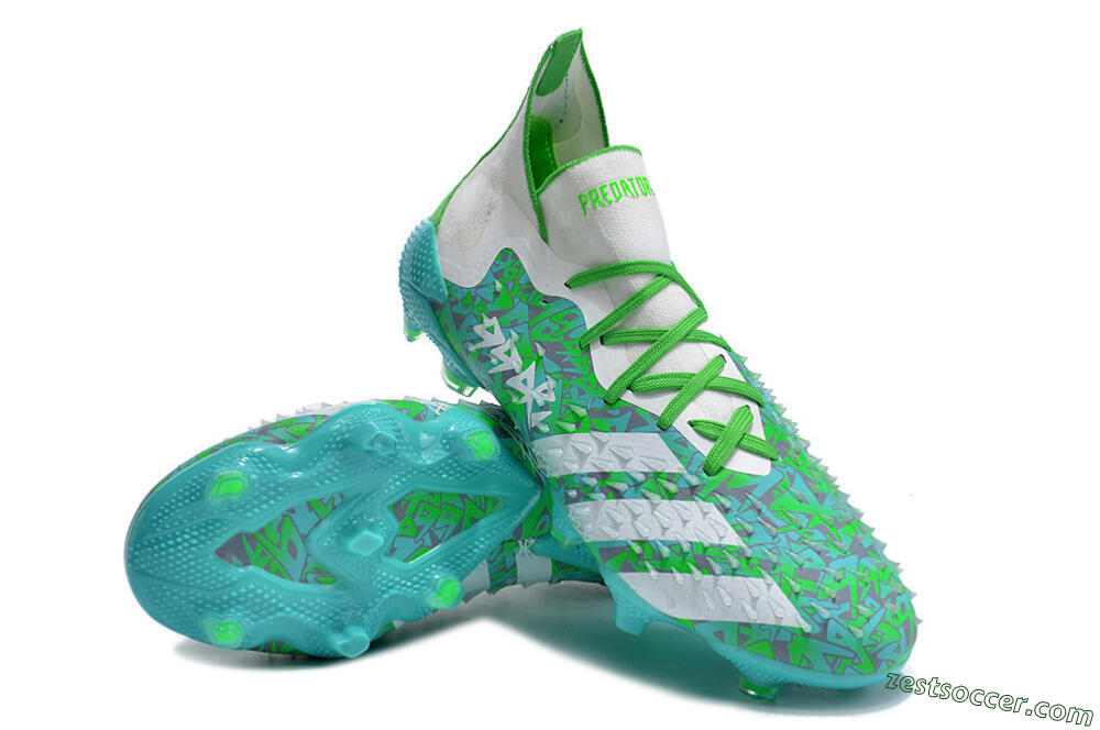 Adidas Predator Freak.1 FG High-Tops Soccer Cleats - Blue/White/Grey 3