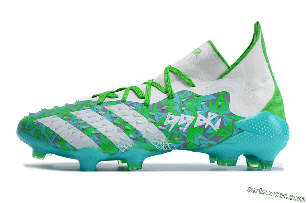Adidas Predator Freak.1 FG High-Tops Soccer Cleats - Blue/White/Grey 2