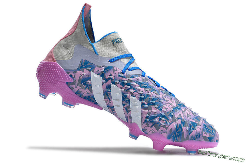 Adidas Predator Freak.1 FG High-Tops Soccer Cleats - Purple/White/Blue/Pink 4