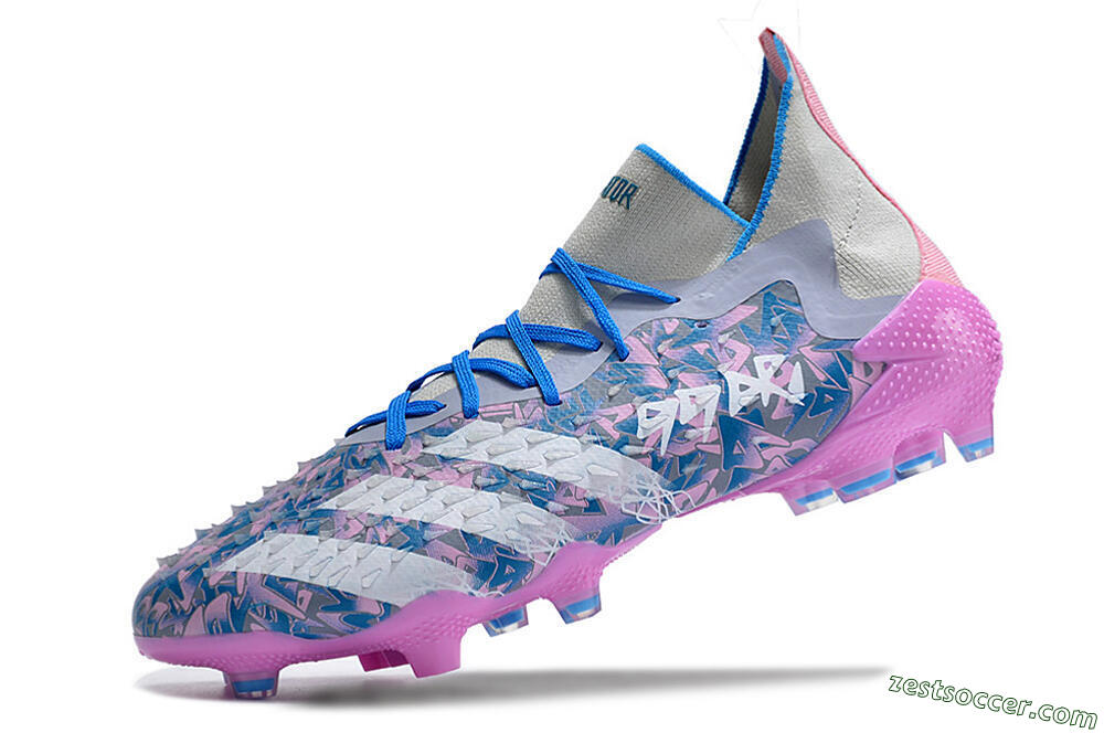 Adidas Predator Freak.1 FG High-Tops Soccer Cleats - Purple/White/Blue/Pink 5