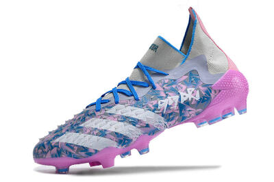 Adidas Predator Freak.1 FG High-Tops Soccer Cleats - Purple/White/Blue/Pink