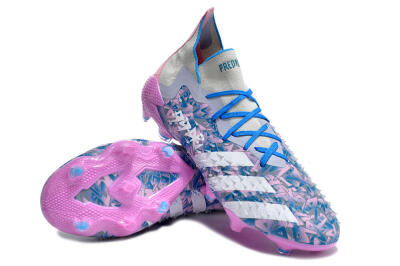 Adidas Predator Freak.1 FG High-Tops Soccer Cleats - Purple/White/Blue/Pink