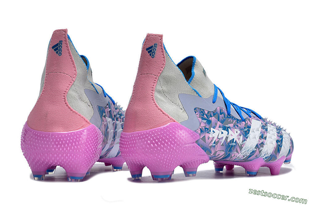 Adidas Predator Freak.1 FG High-Tops Soccer Cleats - Purple/White/Blue/Pink 6