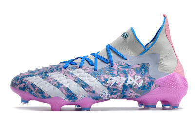 Adidas Predator Freak.1 FG High-Tops Soccer Cleats - Purple/White/Blue/Pink