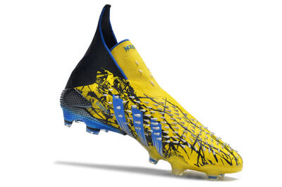 Adidas Predator Freak+ FG High-Tops Soccer Cleats - Yellow/Blue/Black