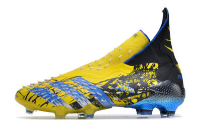Adidas Predator Freak+ FG High-Tops Soccer Cleats - Yellow/Blue/Black