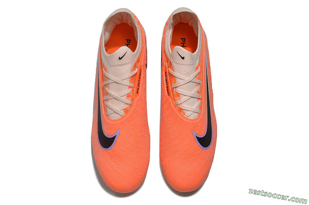 Nike Phantom GX Elite FG Low-Tops Soccer Cleats - Orange/Black/Purple 4