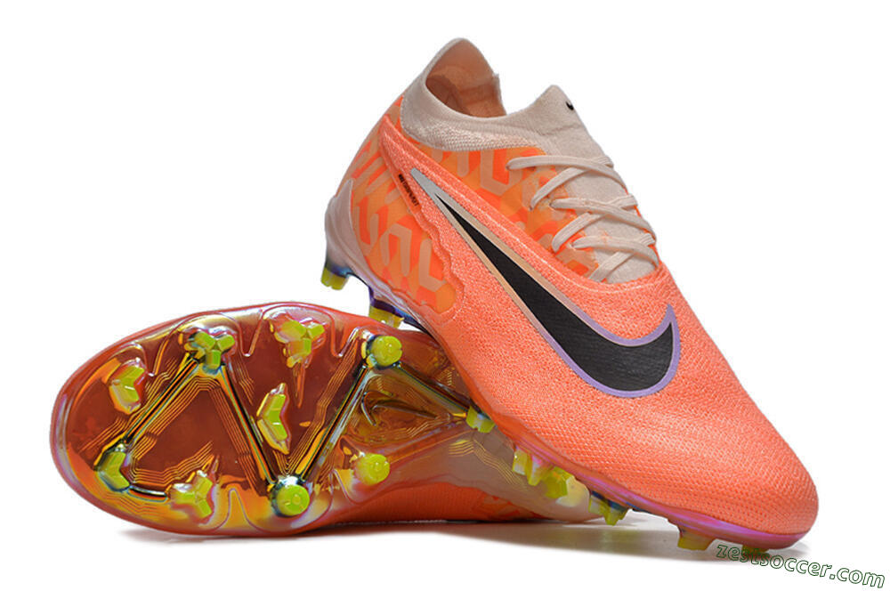 Nike Phantom GX Elite FG Low-Tops Soccer Cleats - Orange/Black/Purple 3