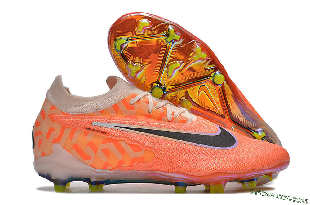 Nike Phantom GX Elite FG Low-Tops Soccer Cleats - Orange/Black/Purple 0