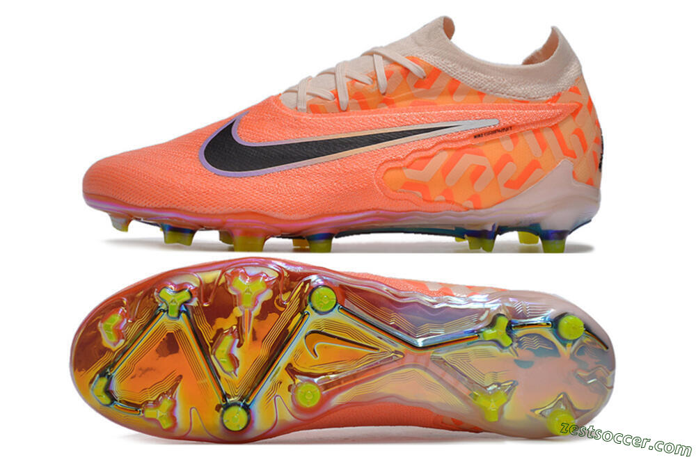 Nike Phantom GX Elite FG Low-Tops Soccer Cleats - Orange/Black/Purple 1
