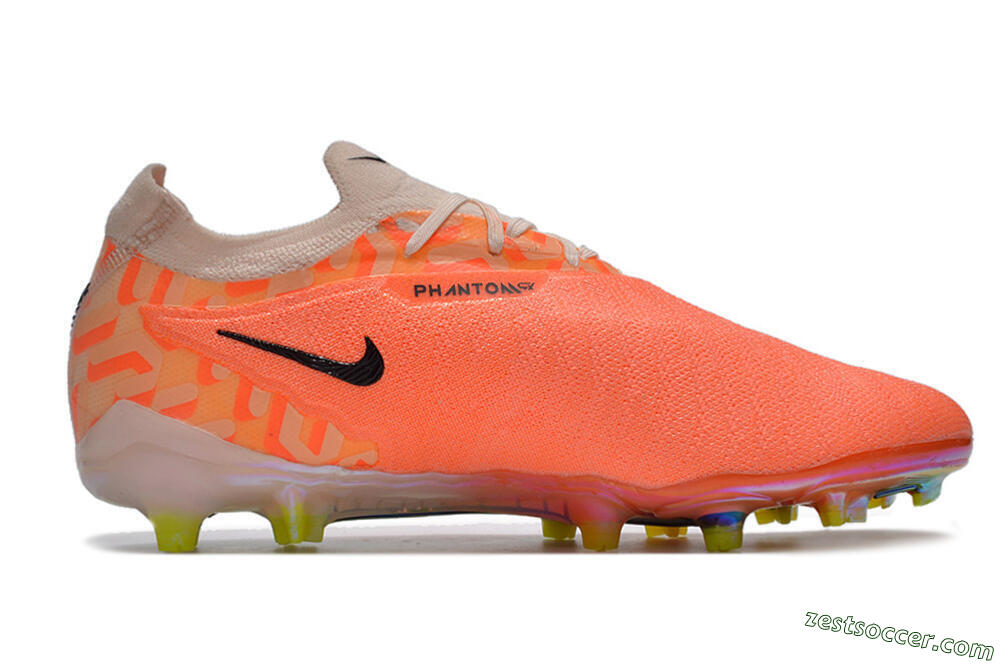 Nike Phantom GX Elite FG Low-Tops Soccer Cleats - Orange/Black/Purple 7