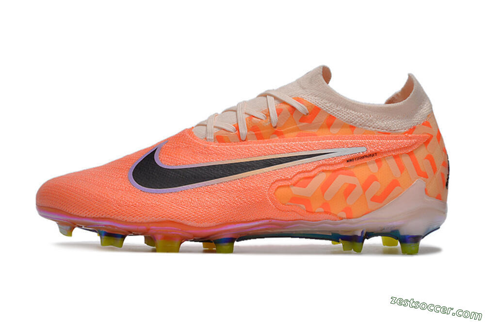 Nike Phantom GX Elite FG Low-Tops Soccer Cleats - Orange/Black/Purple 2