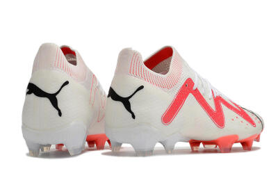 Puma Future Ultimate FG Low-Tops Soccer Cleats - White/Pink/Black