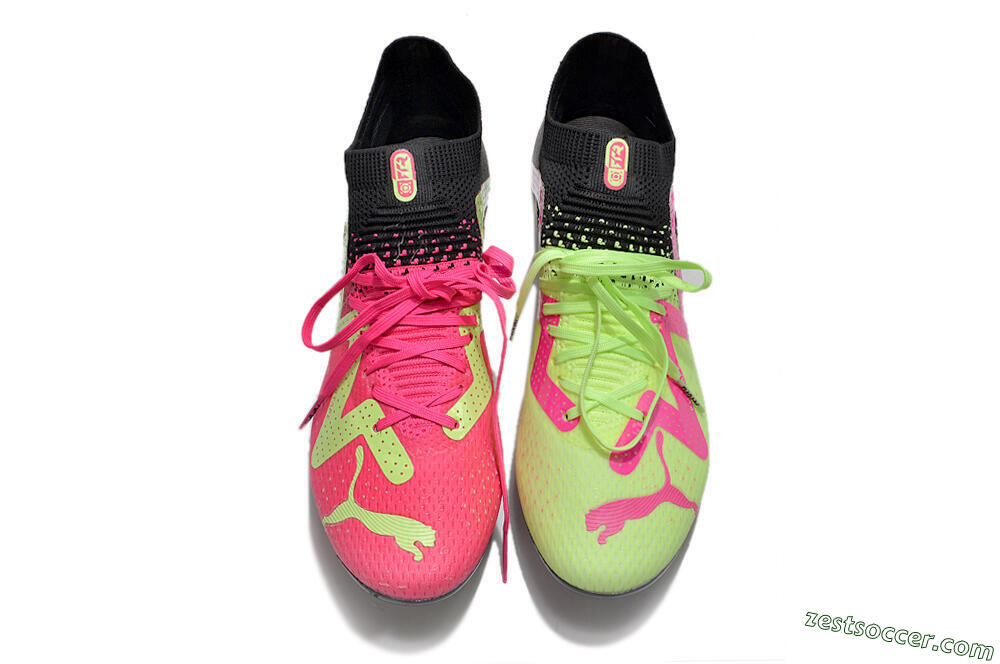 Puma Future Ultimate FG Low-Tops Soccer Cleats - Green/Pink/Black 6