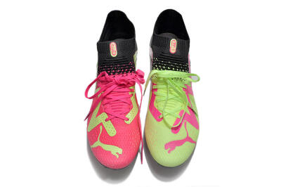 Puma Future Ultimate FG Low-Tops Soccer Cleats - Green/Pink/Black