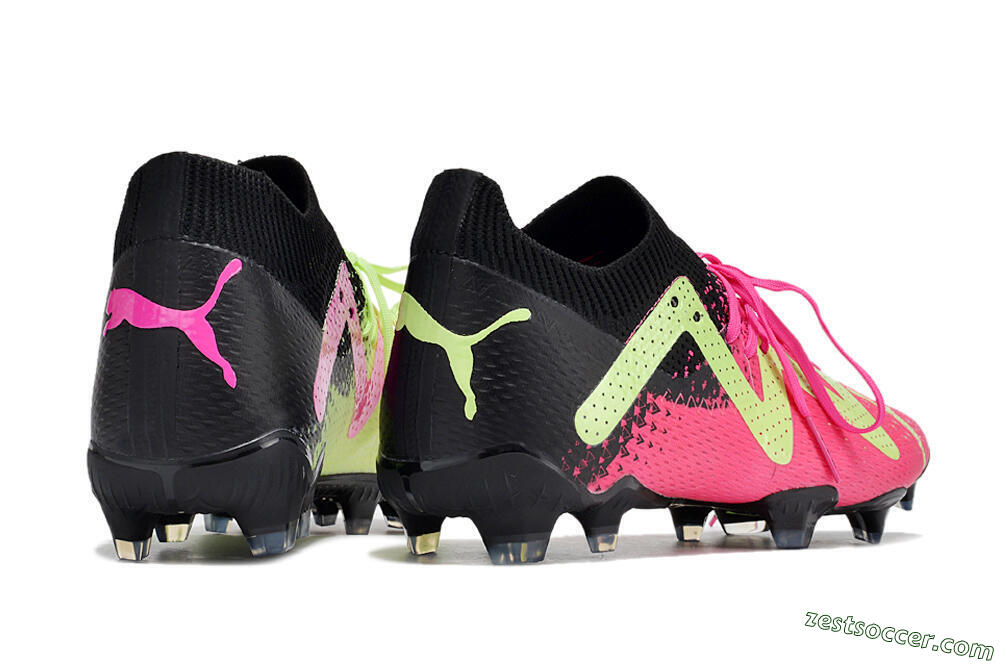 Puma Future Ultimate FG Low-Tops Soccer Cleats - Green/Pink/Black 7