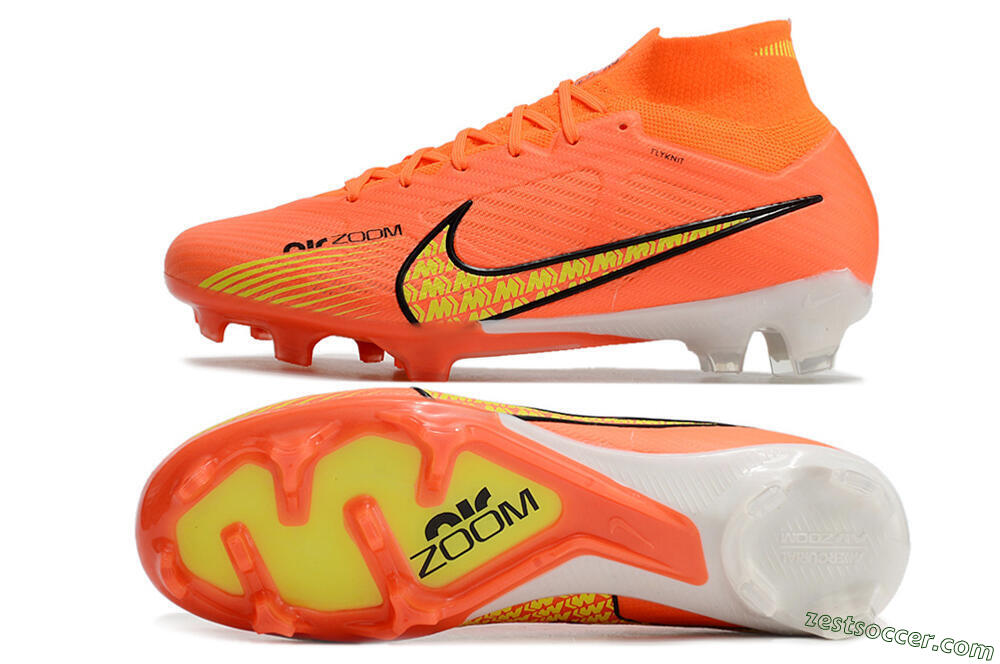 Nike Air Zoom Mercurial Superfly 9 Elite FG High-Tops Soccer Cleats - Orange/Yellow 1