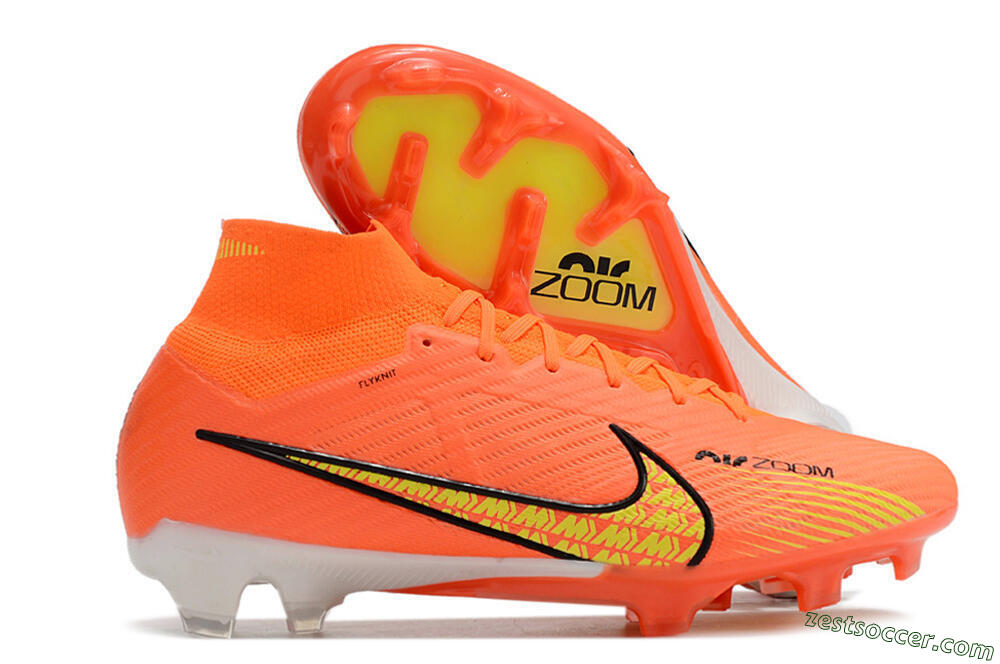 Nike Air Zoom Mercurial Superfly 9 Elite FG High-Tops Soccer Cleats - Orange/Yellow 0