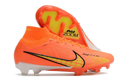 Nike Air Zoom Mercurial Superfly 9 Elite FG High-Tops Soccer Cleats - Orange/Yellow