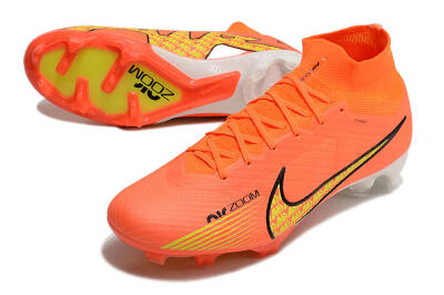 Nike Air Zoom Mercurial Superfly 9 Elite FG High-Tops Soccer Cleats - Orange/Yellow