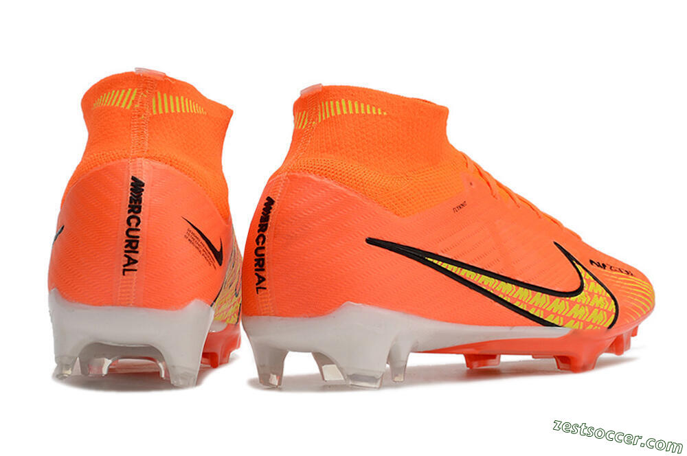 Nike Air Zoom Mercurial Superfly 9 Elite FG High-Tops Soccer Cleats - Orange/Yellow 6
